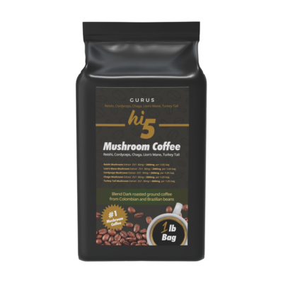 5 Mushroom Dark Ground Coffee (1/4 Sample Bag)