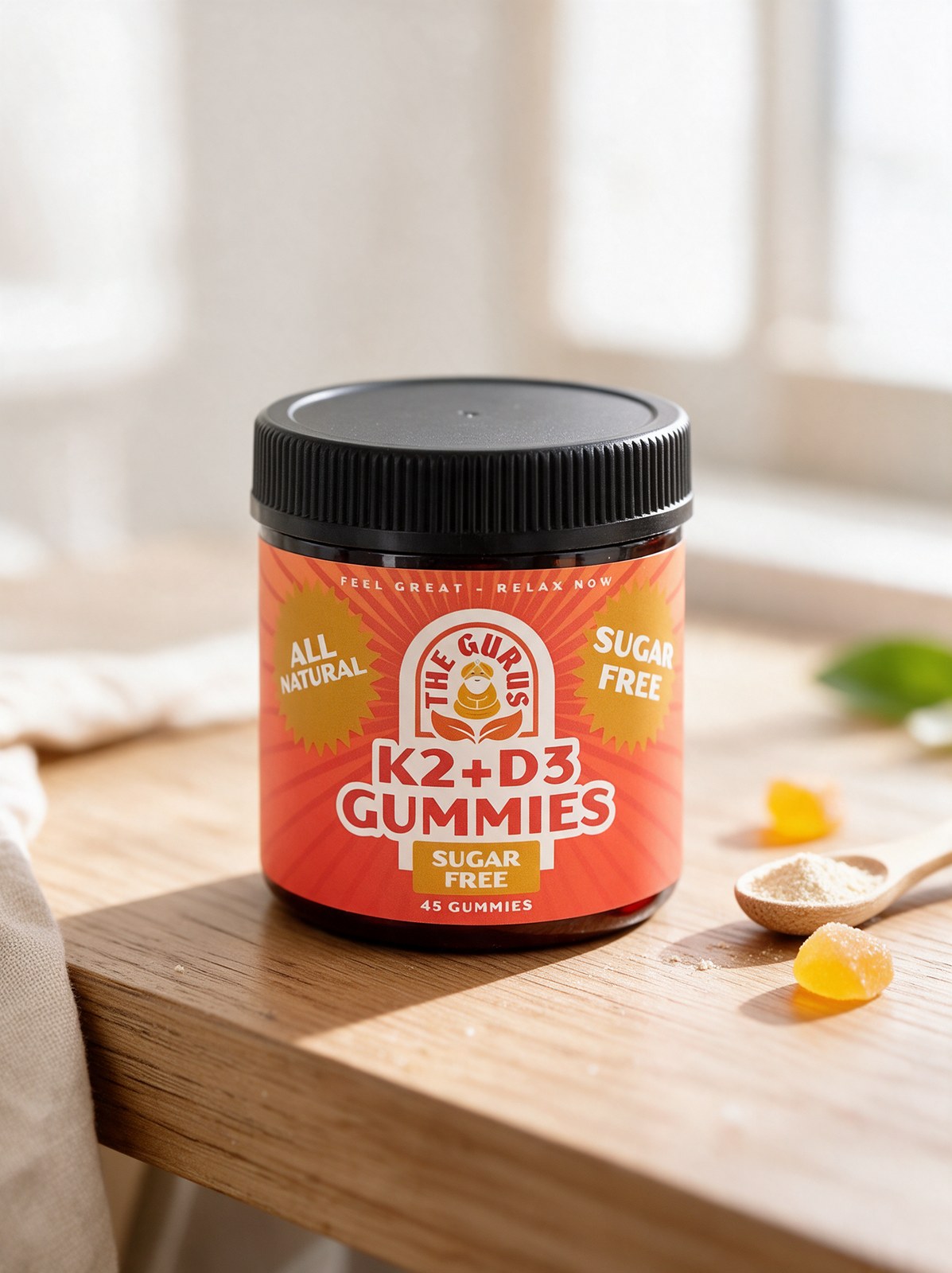 K2 + D3 Gummies – Sugar Free (45 ct)