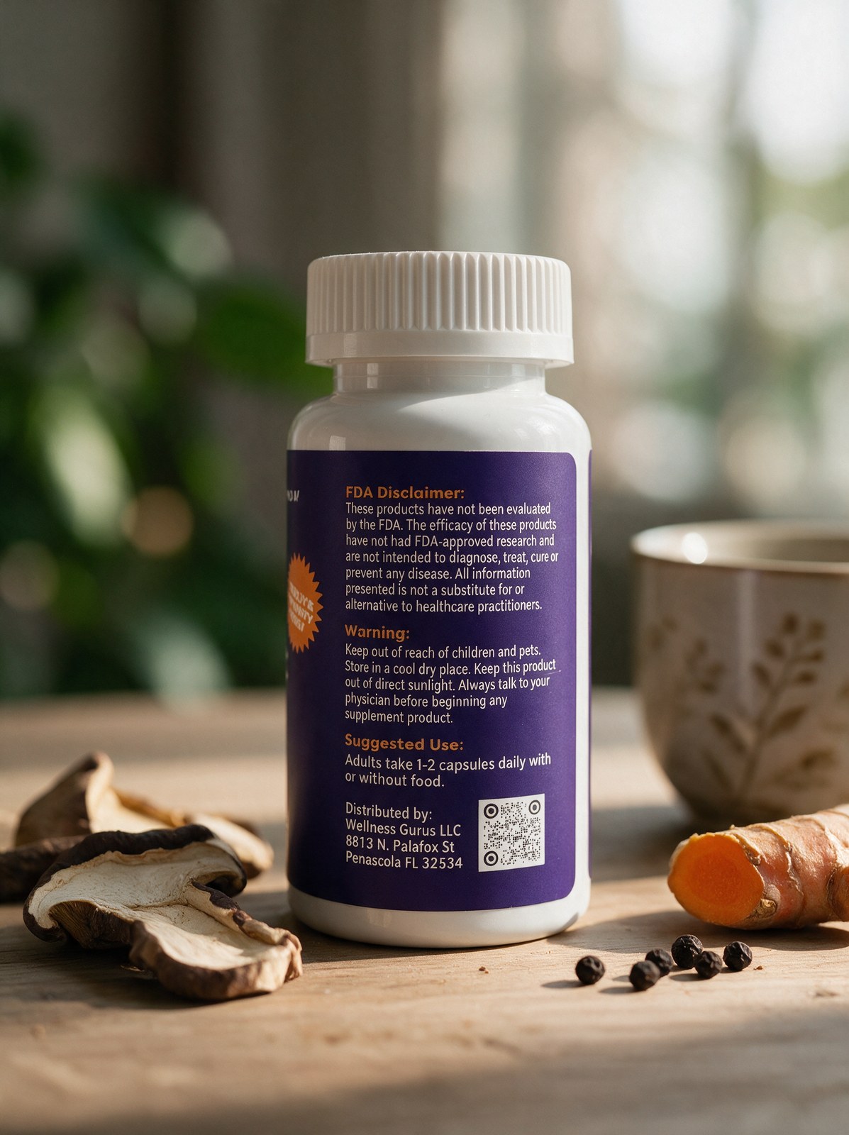 5 Matrix Mushroom Capsules with Turmeric & Pepper (60 ct) - Image 3