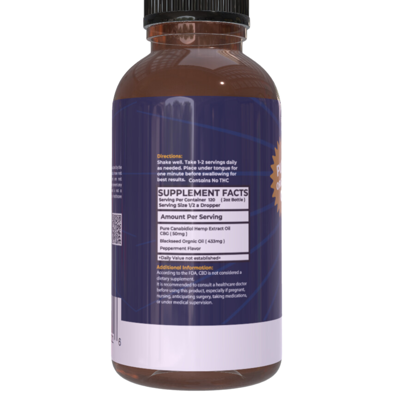 Miracle Gold 52,000mg - Contains 6000mg CBG - Double Bottle - Does Not Contain THC - Image 2