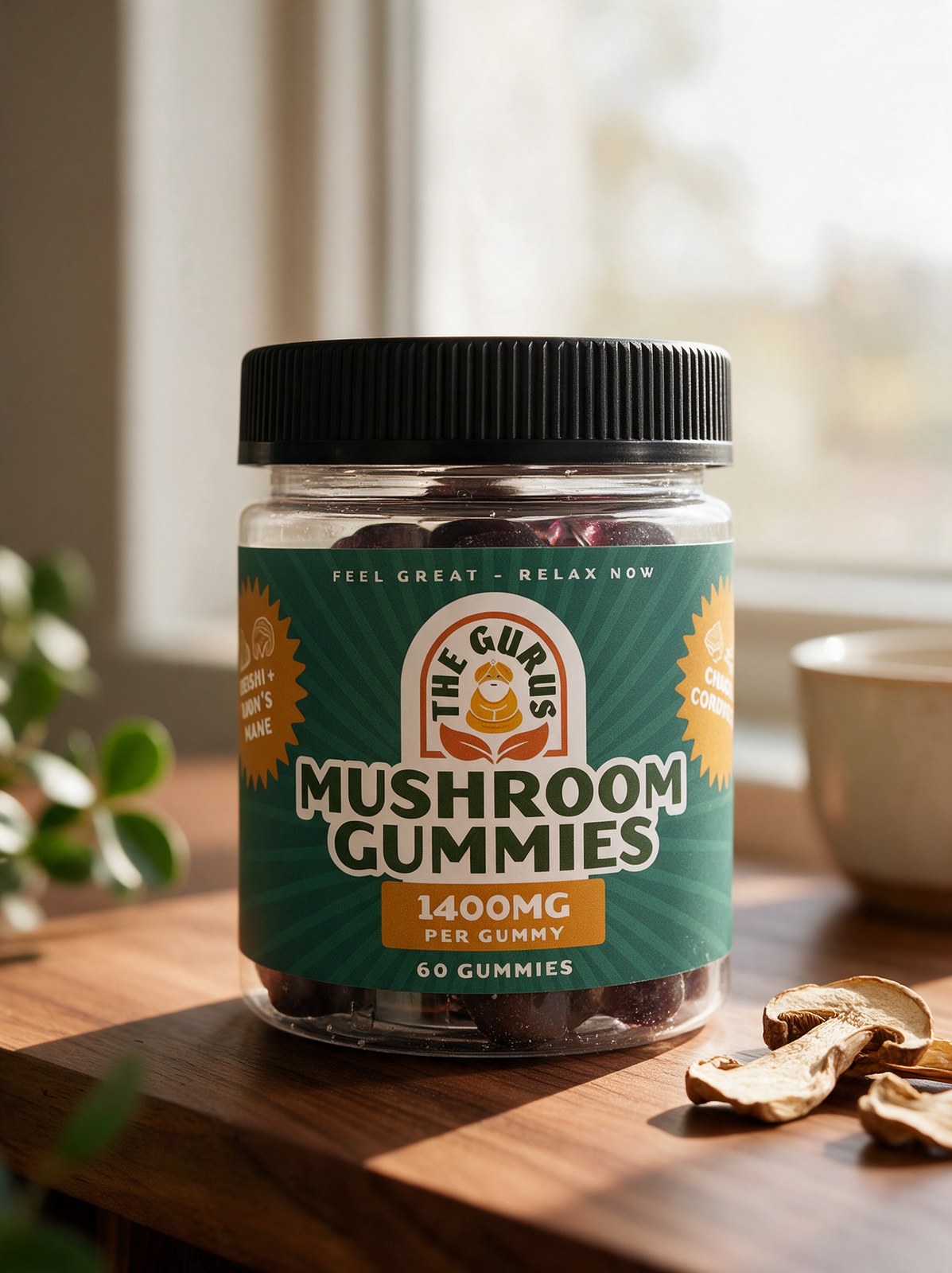 Super Mushroom Gummies (60 ct / 1,400 mg)