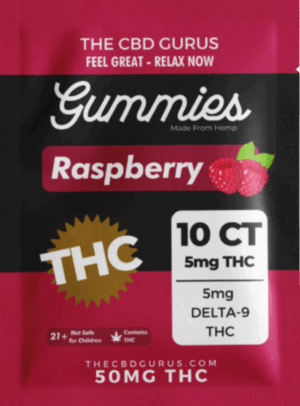 Full Spectrum Gummies Delta 9 THC (10)ct  – Raspberry